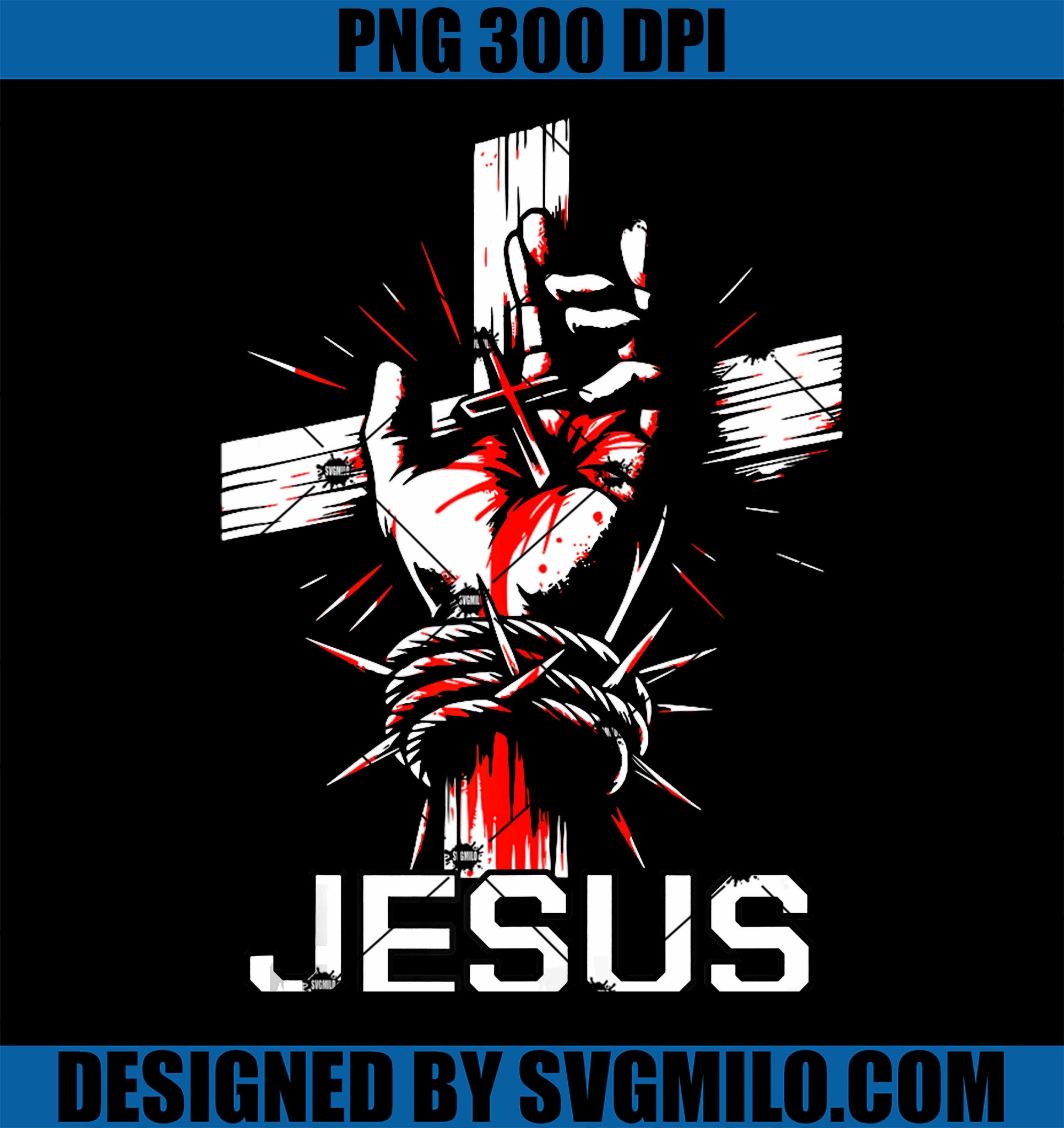 Jesus Christ Blood and Cross Redemption PNG