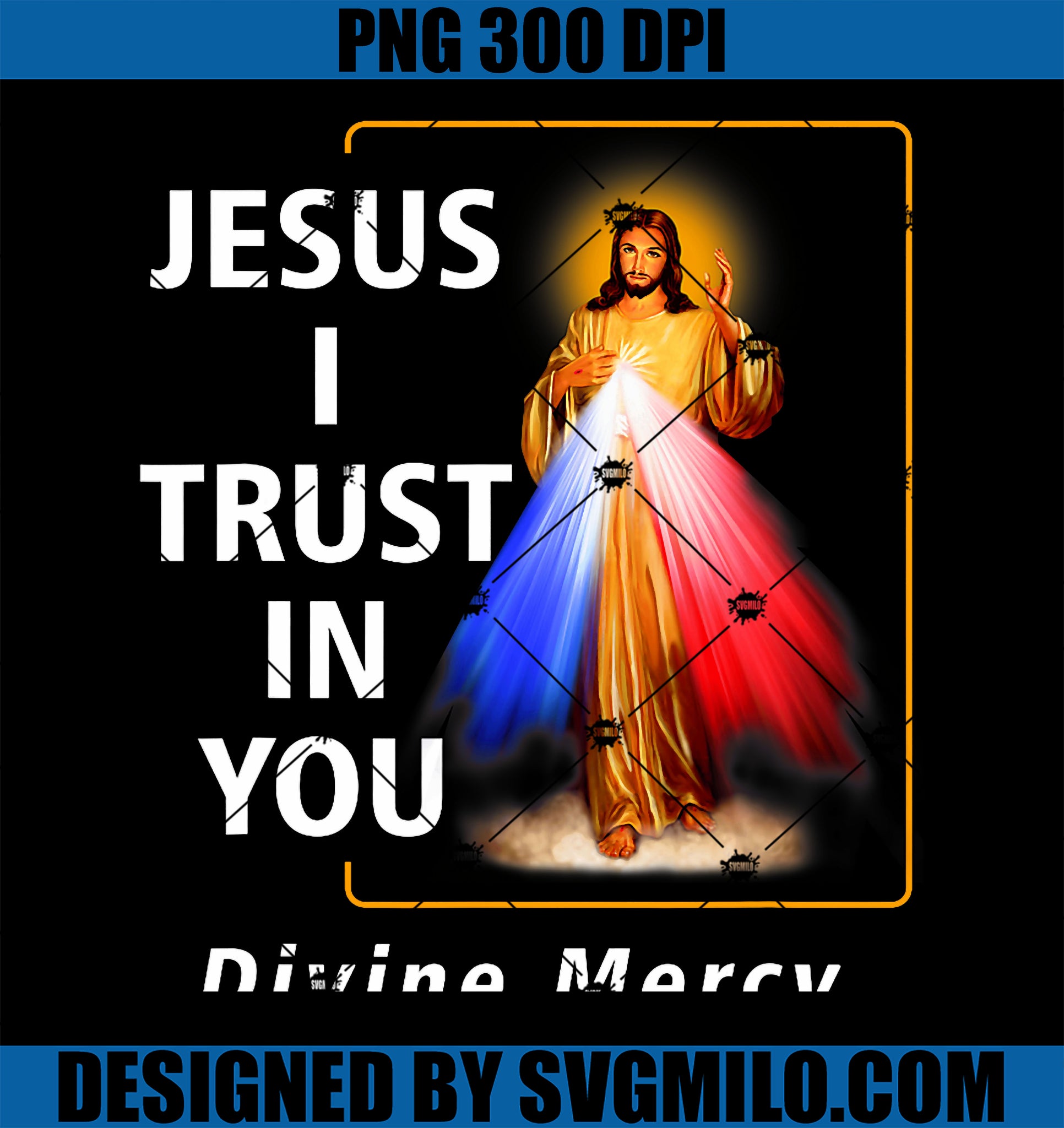 Jesus I Trust In You Divine Mercy PNG, Catholic Graphic Christian PNG