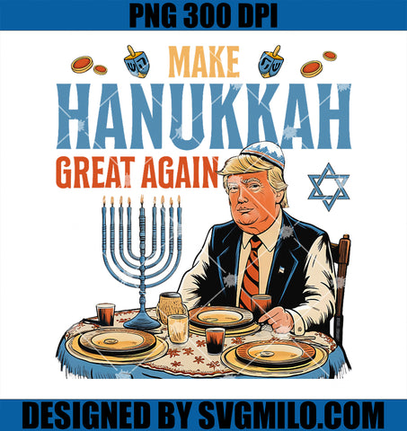 Jewish Celebrate Hanukkah Great Again President Trump PNG