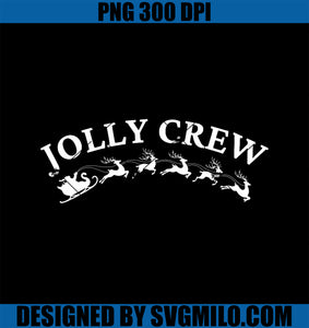 Jolly Crew Santa Sleigh Merry Christmas Reindeer Holiday PNG