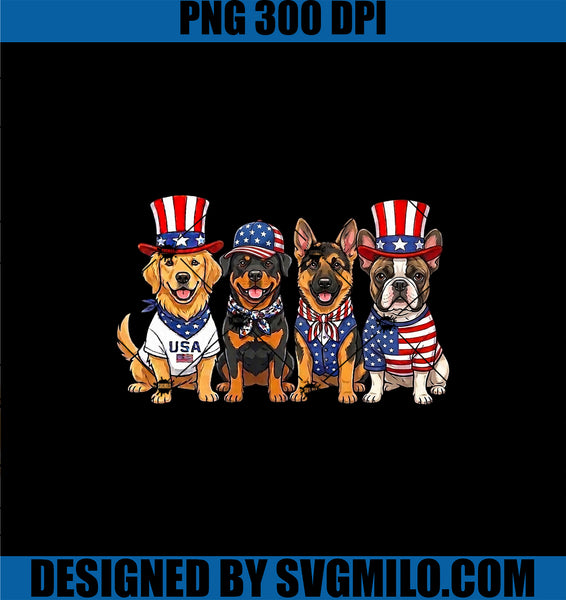 July 4th Dog Fourth Of July PNG, Cute Dog Patriotic Funny USA PNG