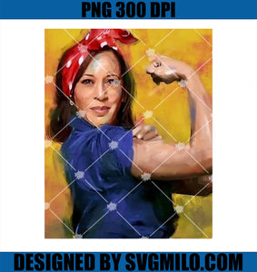 Kamala Harris 2024 Rosie The Riveter Childless Cat Lady Vote PNG