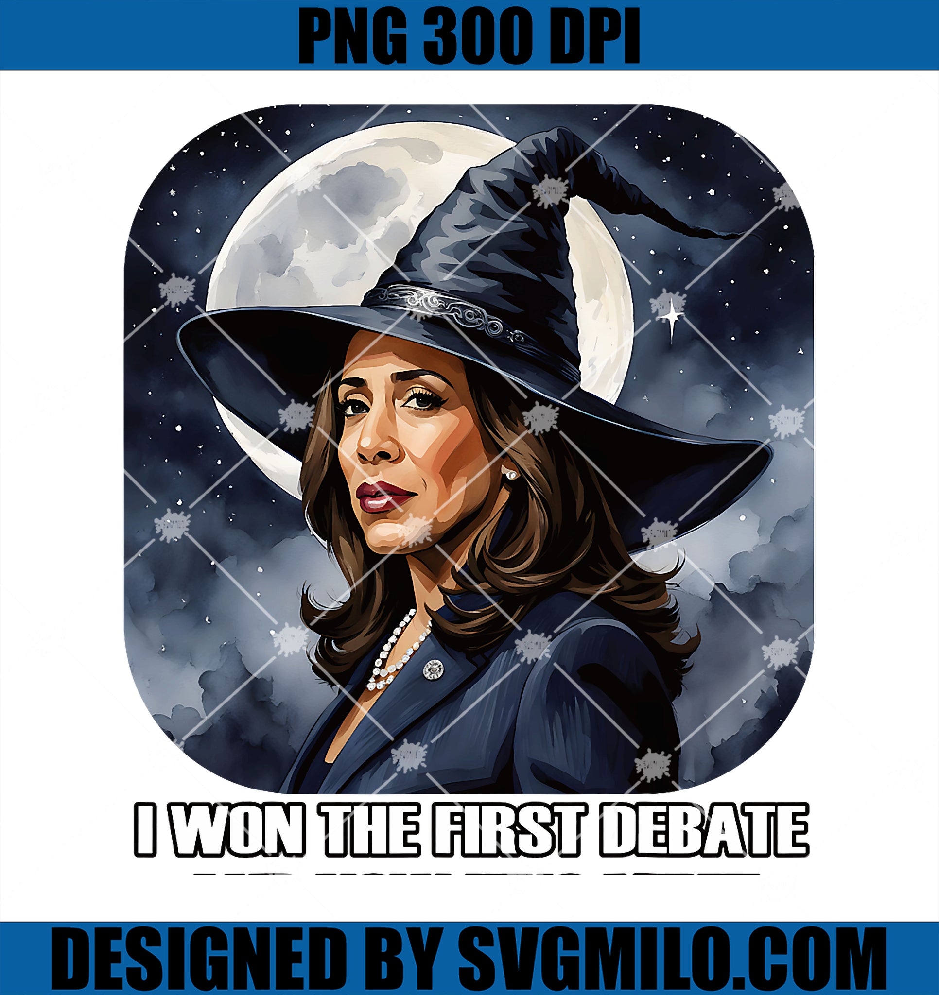 Kamala Harris Funny Debate Election 2024 Won Witch Spell PNG