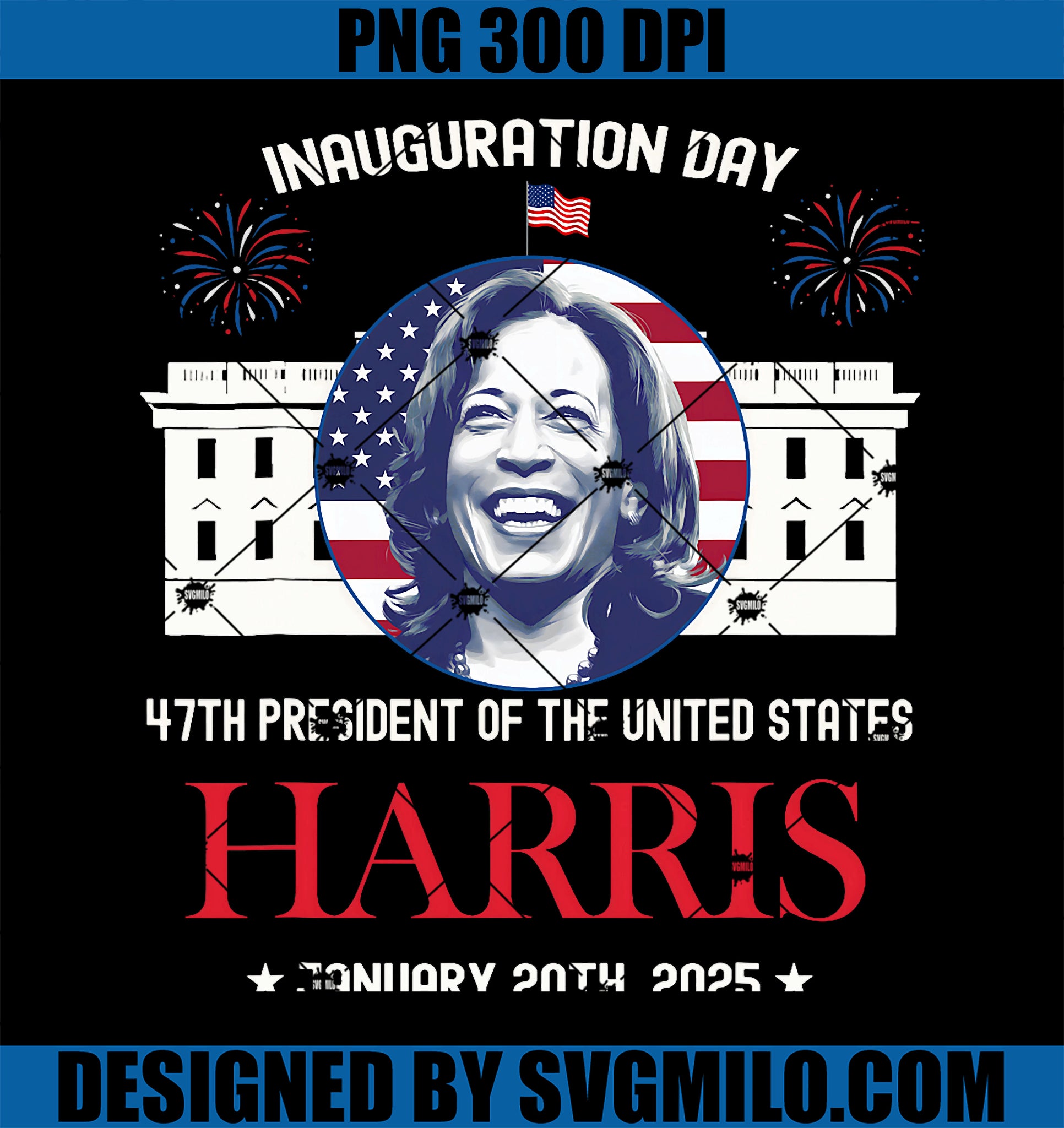 Kamala Harris Inauguration Day 2025 PNG, Madam 47th President 47 PNG