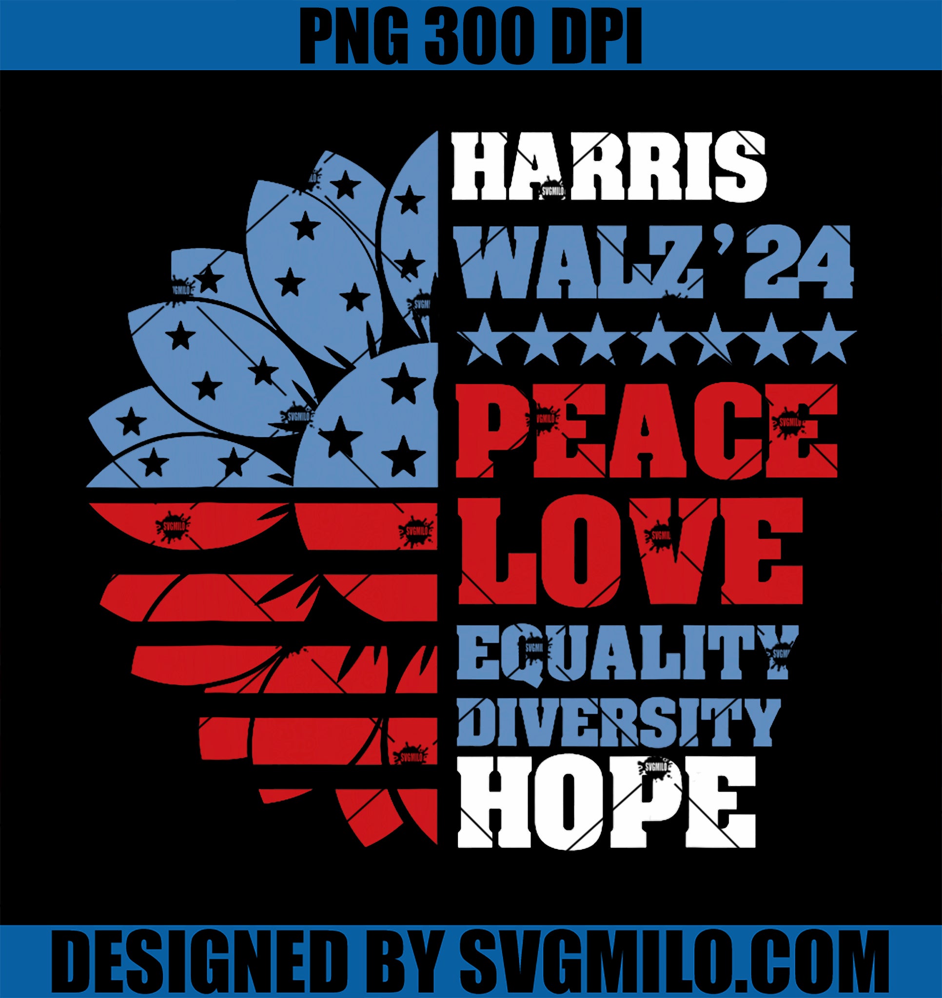 Kamala Harris Tim Walz 2024 Peace LGBT Harris Walz Waltz PNG