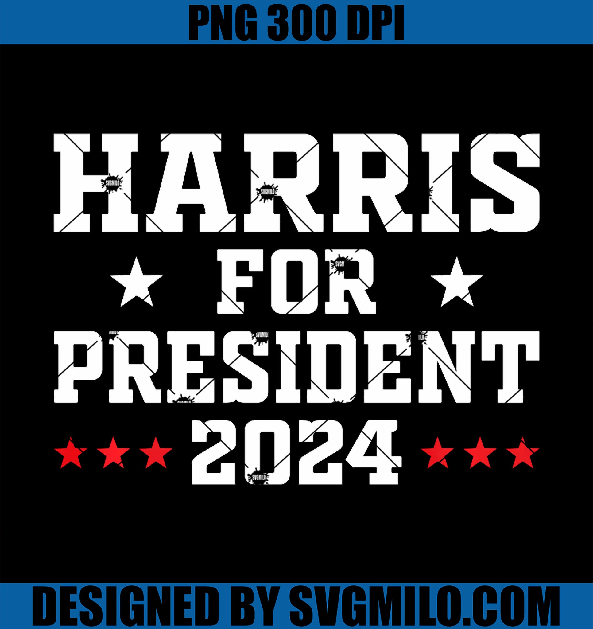 Kamala Harris 2024 For President Campaign US Flag PNG