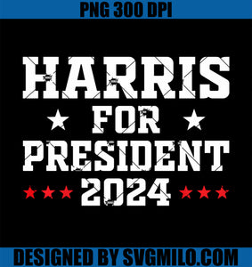 Kamala Harris 2024 For President Campaign US Flag PNG