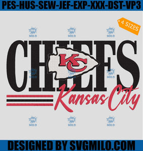 Kansas City Chiefs NFL Embroidery Design, Kansas City Football Embroidery Design