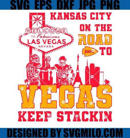 Kansas City On The Road To Vegas SVG, Red Kingdom SVG, Football NFL SVG
