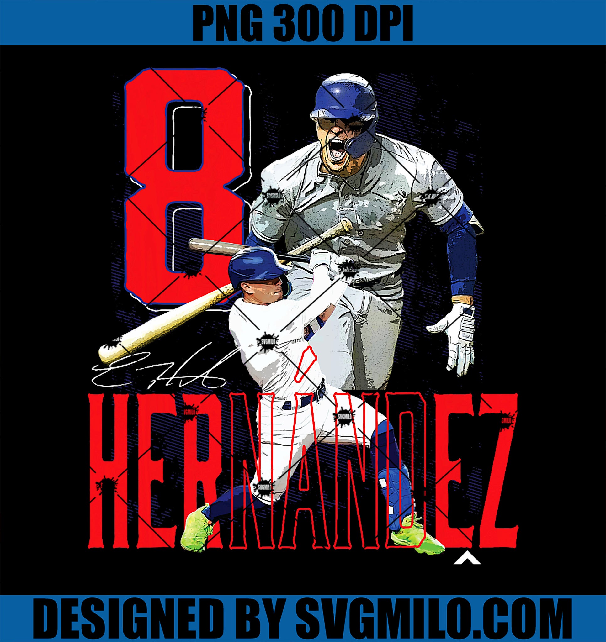 Kike Hernandez  Los Angeles Baseball Players PNG