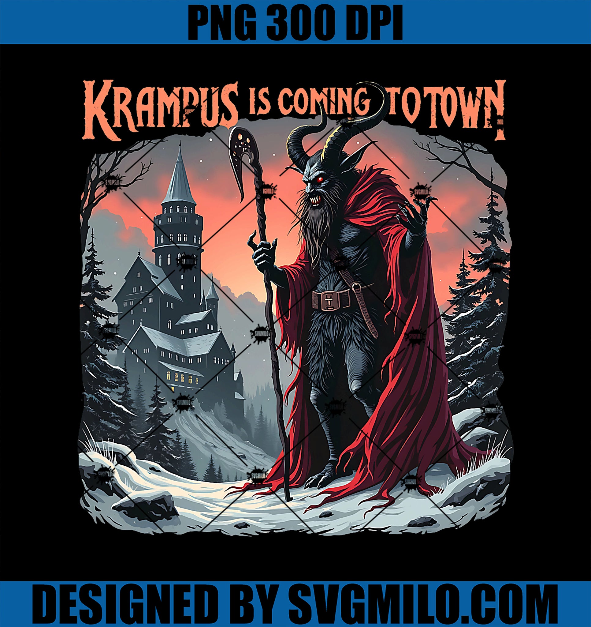 Krampus Is Coming To Town Christmas Xmas Horror PNG