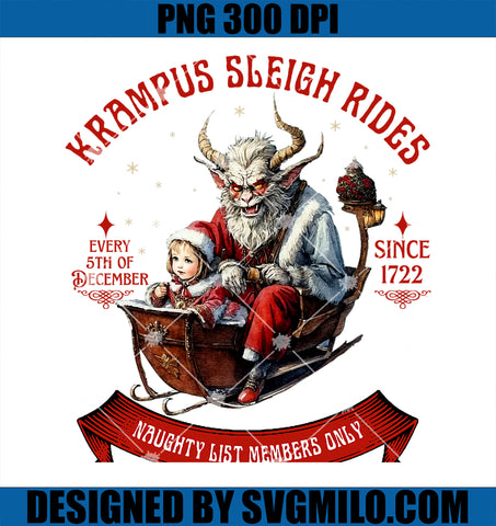 Krampus Sleigh Rides PNG, Merry Krampus Christmas Xmas Horror PNG