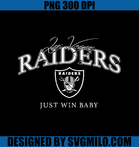 Las Vegas Raiders NFL Just Win Baby PNG