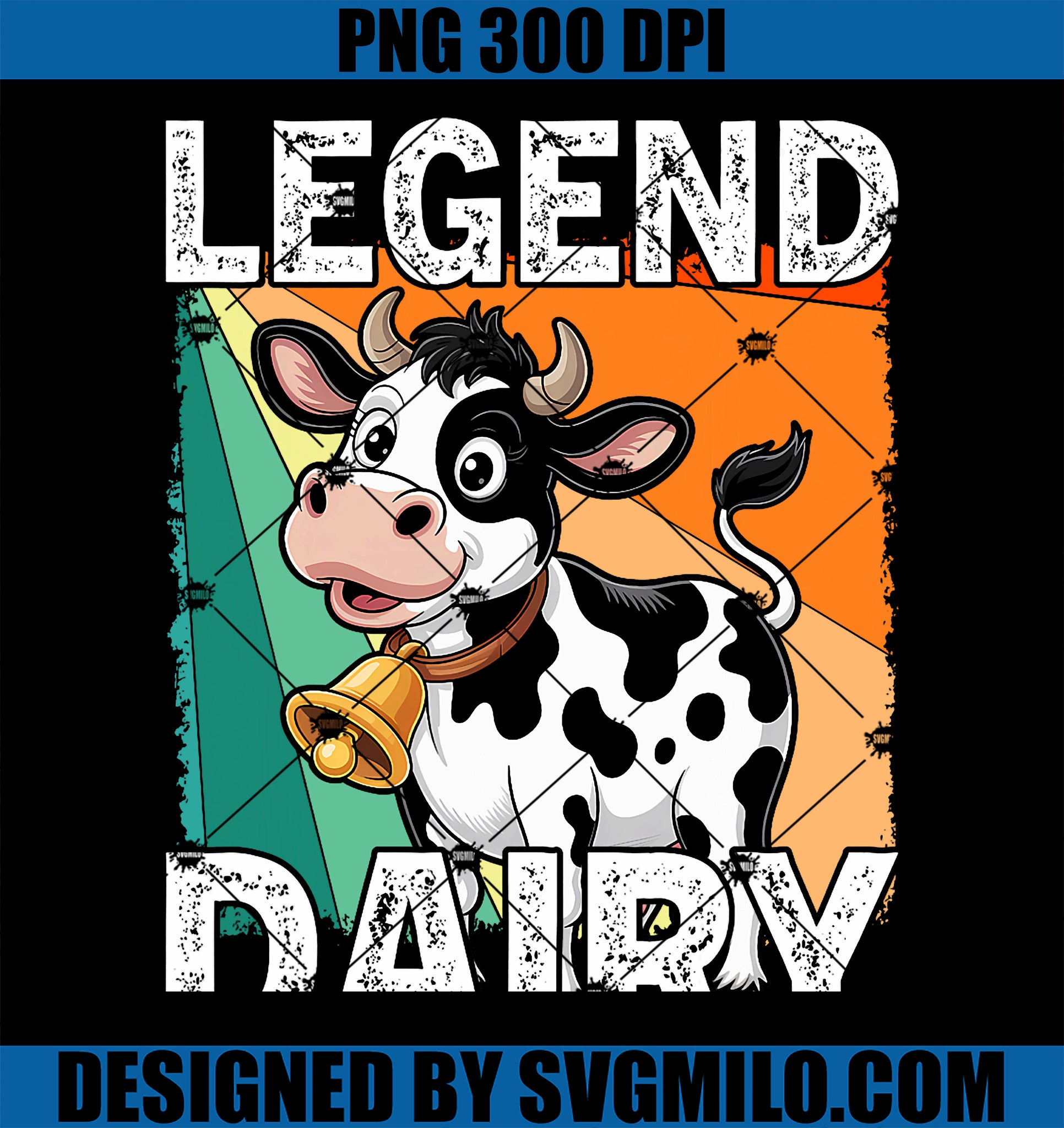 Legend Dairy PNG, Funny Farmer Cow Farmer Pun Graphic Cow Vintage PNG