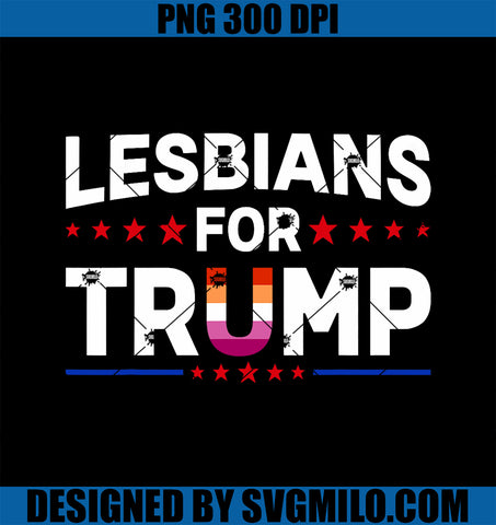 Lesbians For Trump 2024 Re Election President Vote Item Meme PNG