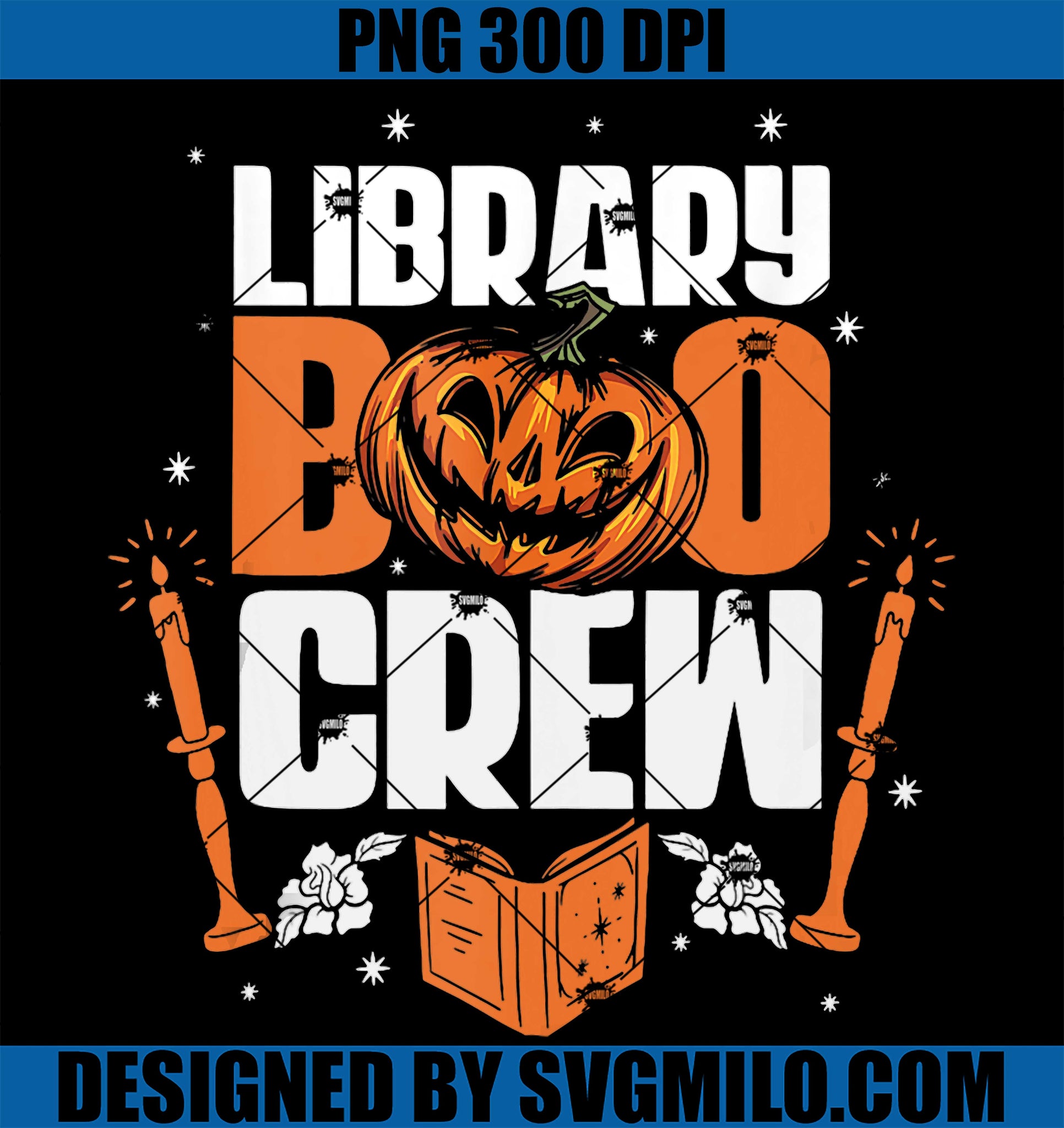 Library Boo Crew PNG, School Library Book Funny Halloween PNG