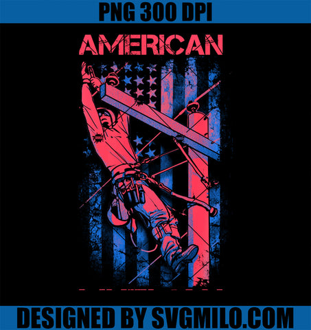 Lineman American Flag Electric Cable Lineman PNG