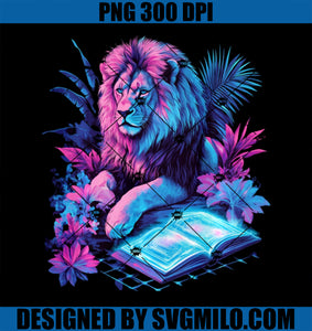 Lion Synthwave Vaporwave PNG