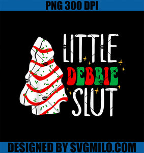 Littie Deb-bie Sl-ut PNG, Funny Christmas Tree Cakes Xmas Black PNG