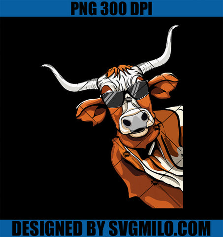 Longhorn Cow Lover Cool Cow PNG, Longhorn Cow PNG