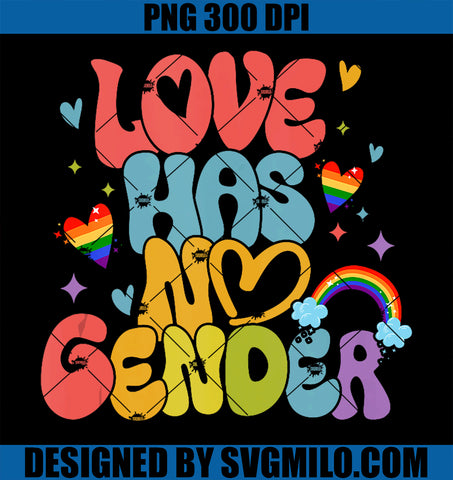 Love Has No Gender LGBT PNG, Rainbow Heart Transgender LGBT Pride PNG