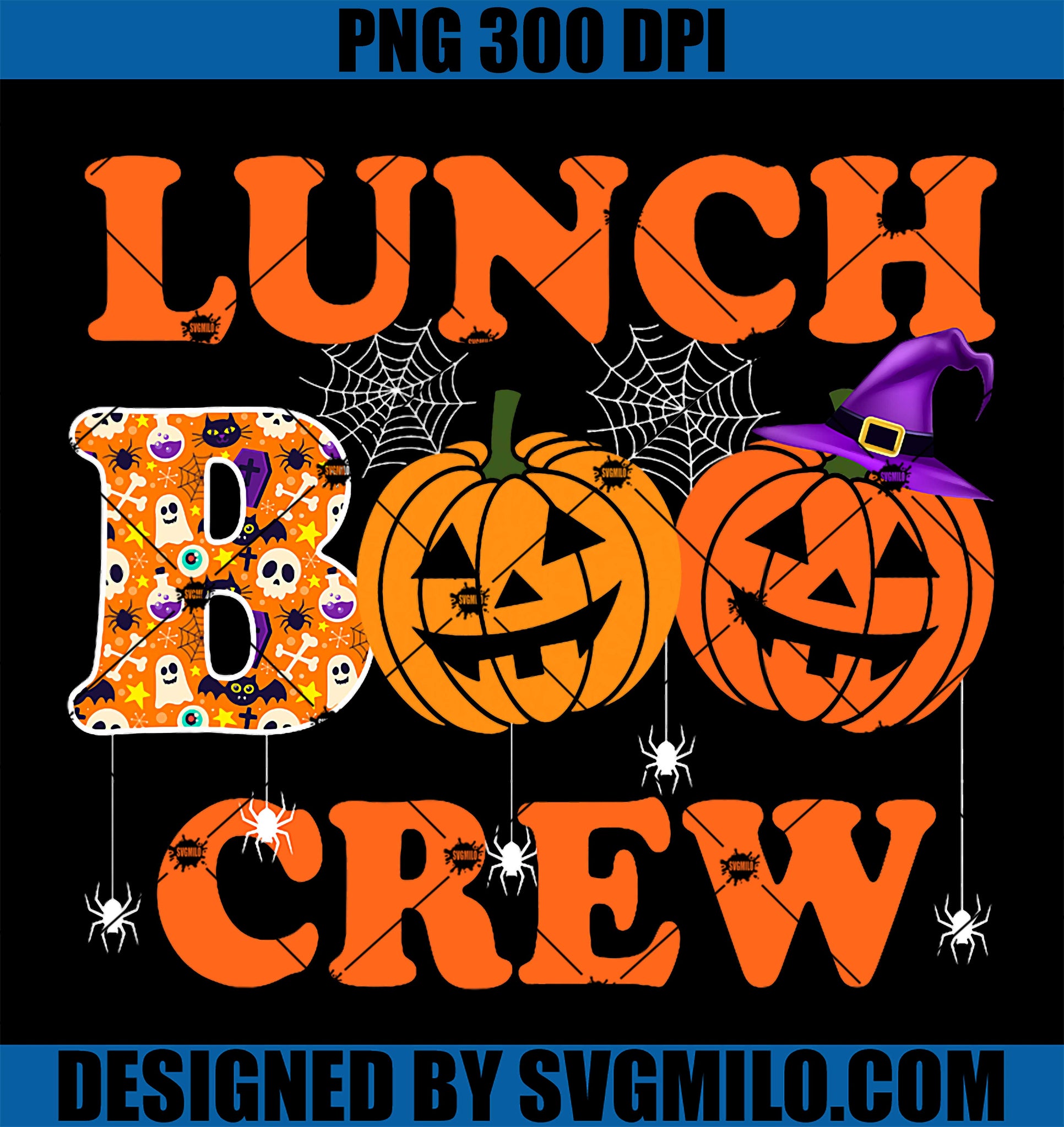 Lunch Boo Crew PNG, Halloween Teacher Funny PNG