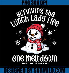 Lunch Lady Christmas One Meltdown At A Time Snowman Winter PNG