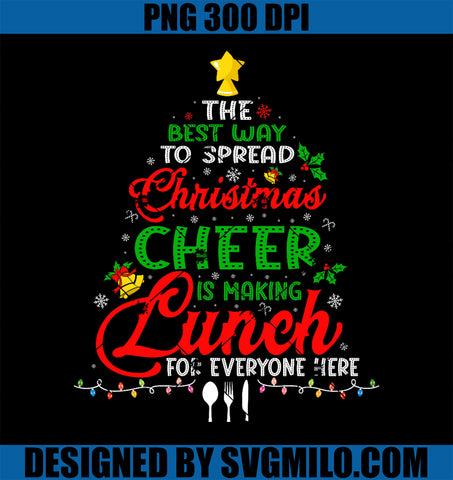 Lunch Lady Christmas XMas School Cafeteria Lunch Lady Tree PNG