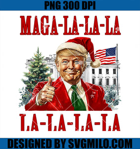 MAGA LA LA LA Donald Trump POTUS 47 Ugly Christmas PNG