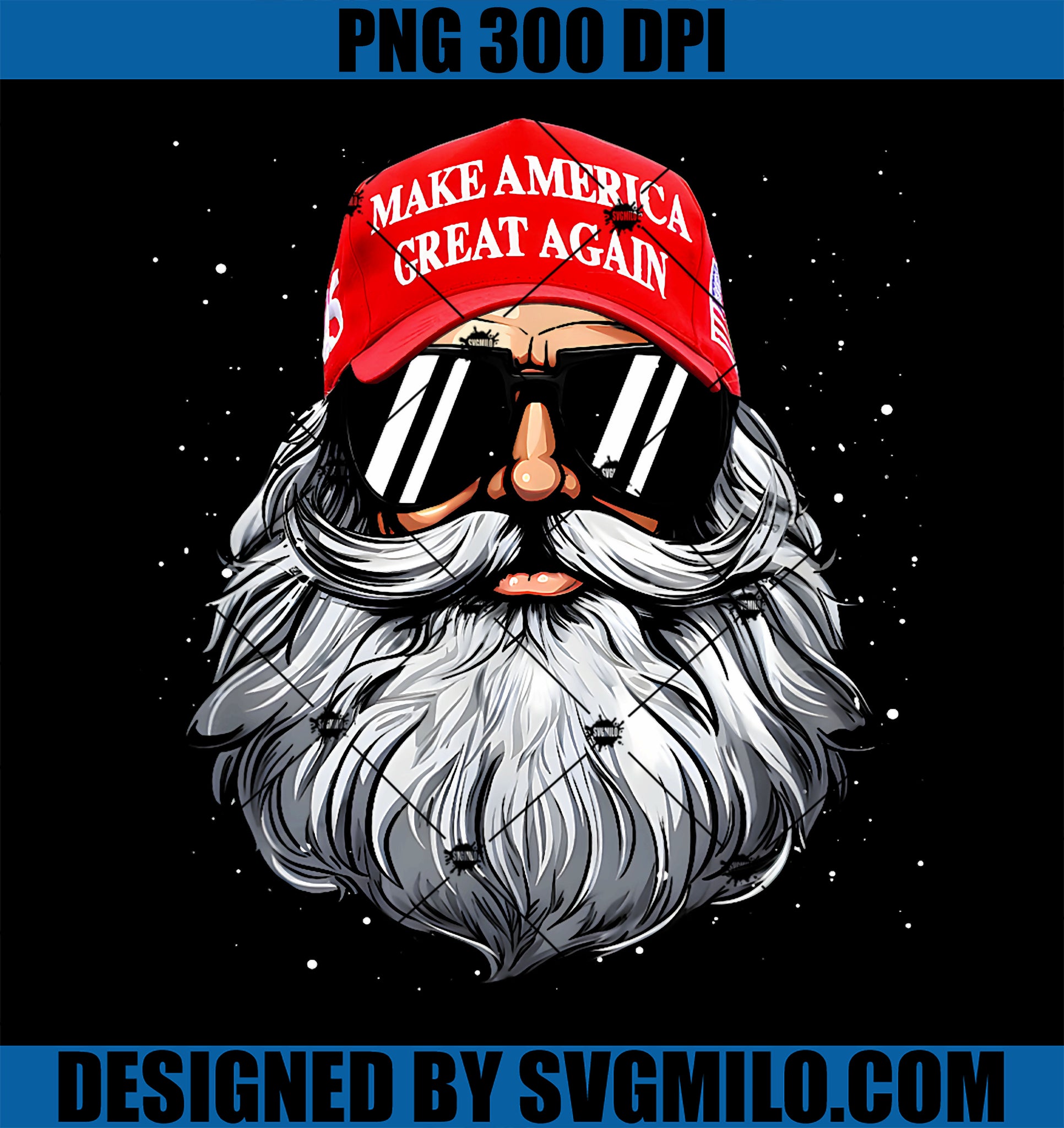 Make A Christmas Great Again Funny Xmas Trump Santa PNG