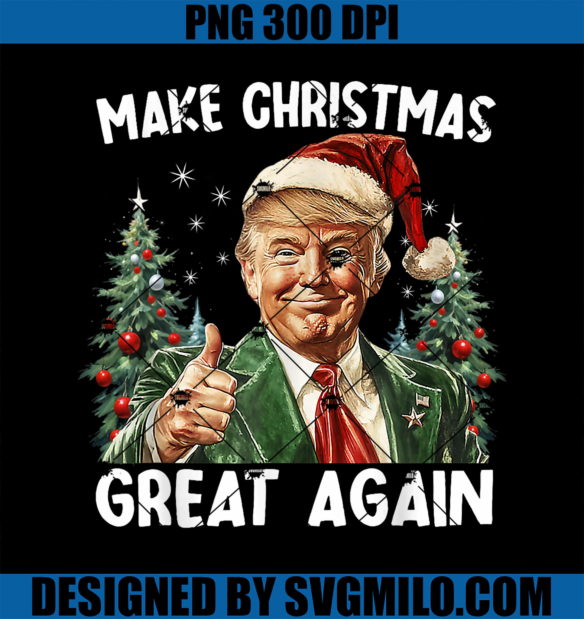 Make Christmas Great Again Funny Santa Trump 2024 Men Xmas PNG