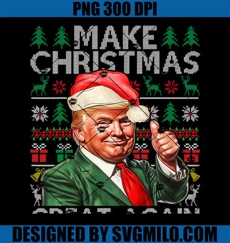 Make Christmas Great Again Funny Trump Xmas Snow PNG