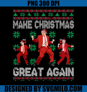 Make Christmas Great Again Santa Trump Dance PNG