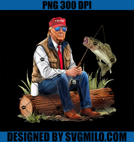 Make Fishing Great Again Funny Bass Fishing Humor Trump PNG