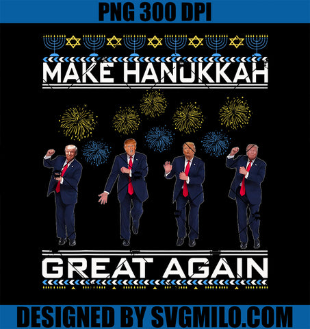 Make Hanukkah Great Again PNG, Funny Trump Ugly Chanukah PNG