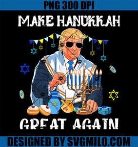 Make Hanukkah Great Again Trump Jewish Ugly Chanukah PNG