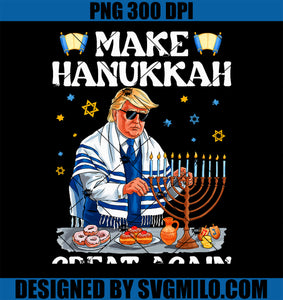 Make Hanukkah Great Again Trump Jewish Ugly Chanukah Sweater PNG