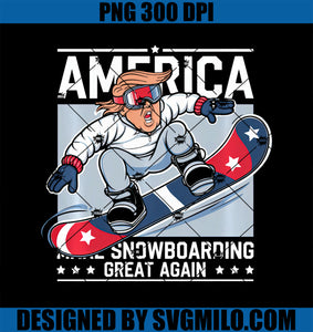 Make Snowboarding Great Again Donald Trump on Ski PNG