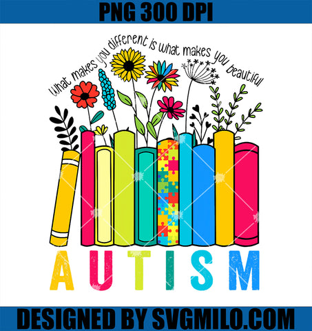 Makes You Different Is Makes You Beautiful PNG, Autism Awareness PNG