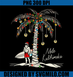 Mele Kalikimaka PNG, Hawaiian Surf Warm PNG, Hawaii Christmas PNG