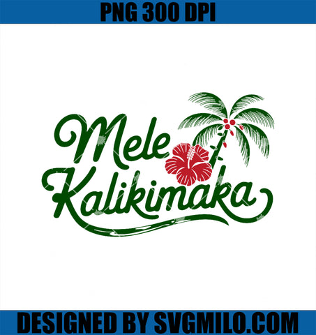 Mele Kalikimaka Tropical Christmas Hawaiian Xmas PNG