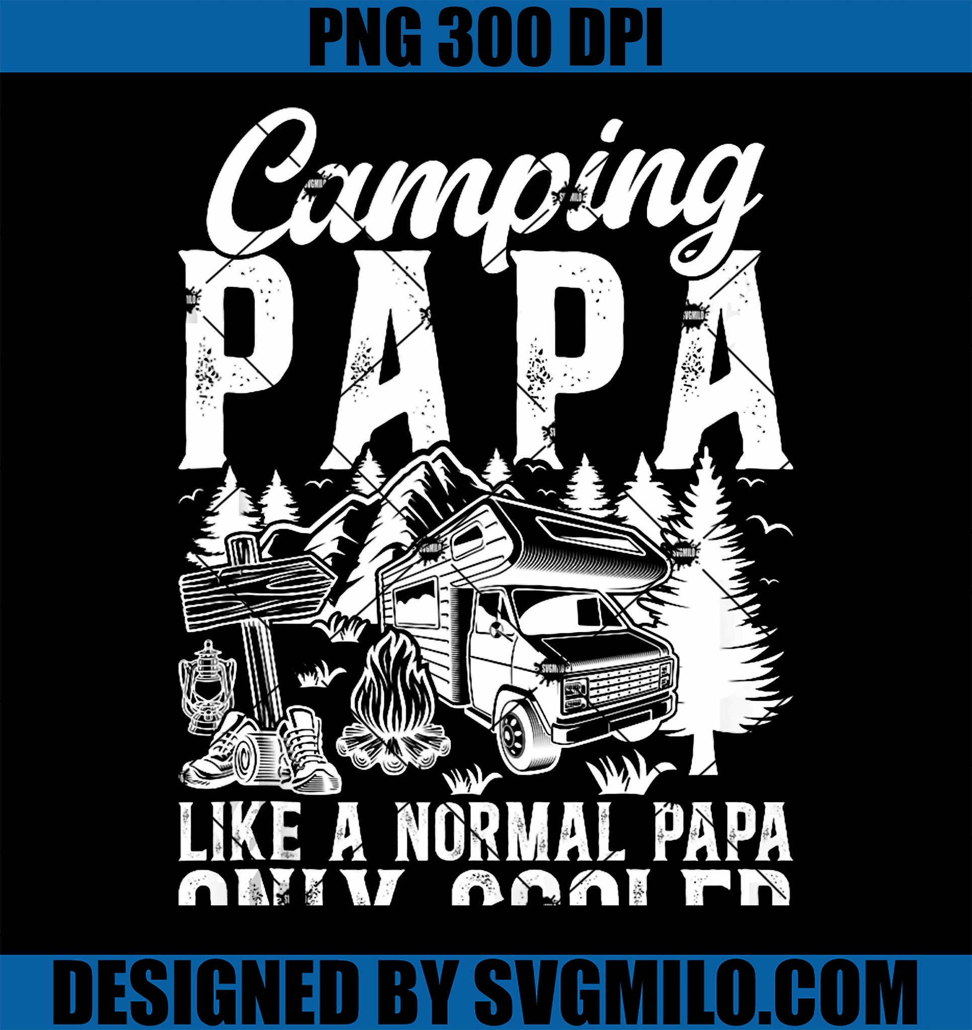 Mens Cool Camping Papa Grandpa Camper Papa PNG