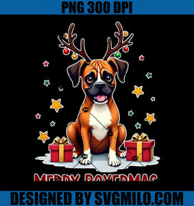 Merry Boxer Christmas Boxer Lover Holiday PNG