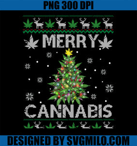 Merry Cannabis PNG, Marijuana Ugly Christmas Santa Cannabis Weed 420 Get Lit PNG