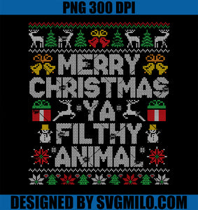 Merry Christmas Animal PNG, Funny Filthy Ya PNG