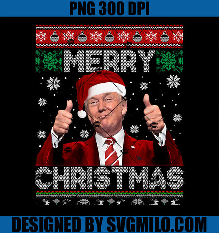 Merry Christmas Donald Trump Santa Family Xmas PNG, Santa Trump Christmas PNG