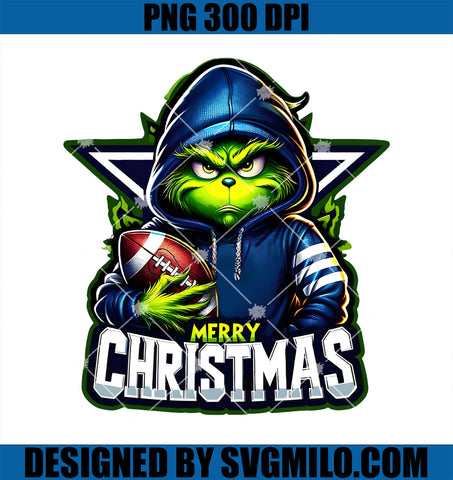 Merry Christmas Grinch Dallas Cowboys PNG, Dallas Cowboys Football PNG