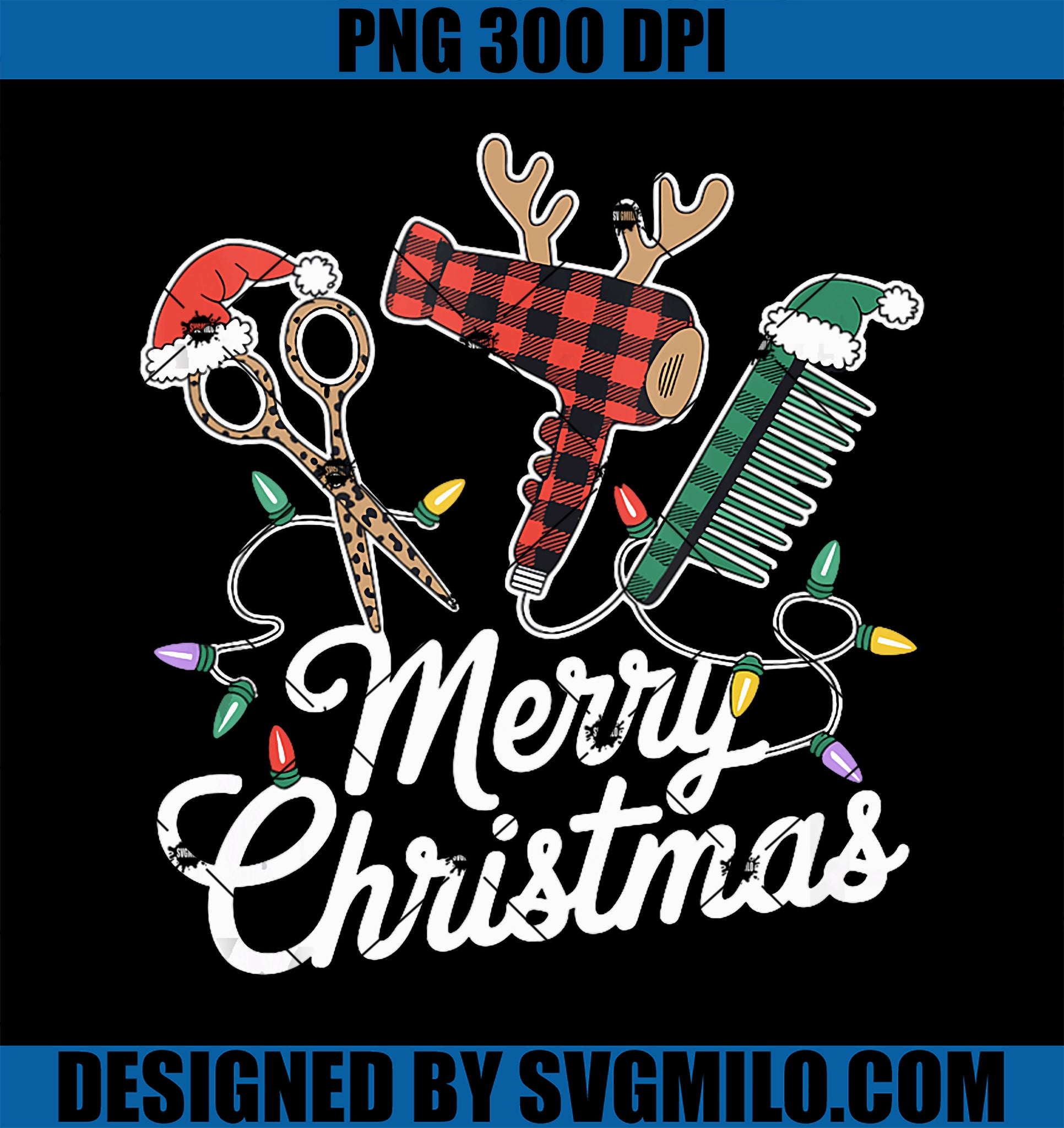 Merry Christmas Hairstylist PNG, Funny Tool Hairdresser Barber PNG