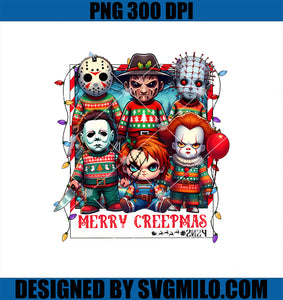 Merry Creepmas 2024 PNG, Horror Christmas PNG