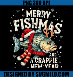 Merry Fishmas And A Crappie New Year PNG